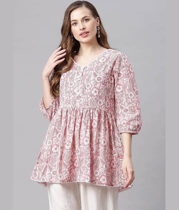Divena Women's Cotton Blend Empire Top ( Multicolor )