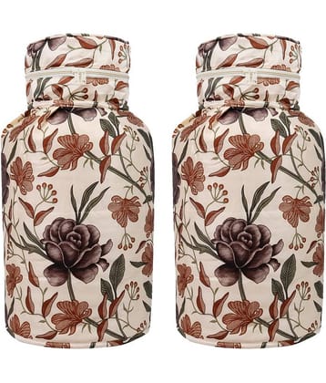E-Retailer Set of 2 Polyester Brown Cylinder Cover