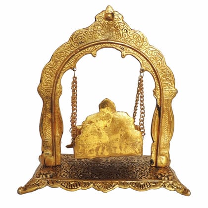 Aluminium Showpiece Laddu Gopla Jhula God Idol Statue (ASMAS426 A)