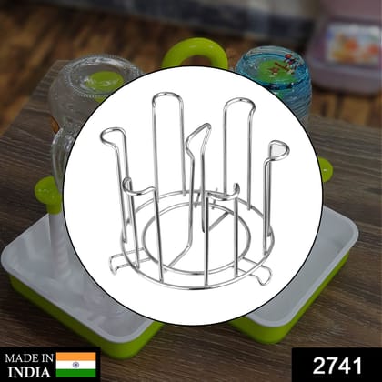 SS Round Glass Stand used for holding sensitive glasses and all present in all kinds of kitchens of official and household places etc.