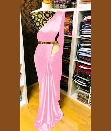 A TO Z CART Banarasi Silk Embellished Saree With Unstitched Blouse Piece ( Rani )
