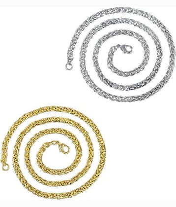 HEER COLLECTION Silver Plated Chain ( Set of 2 )