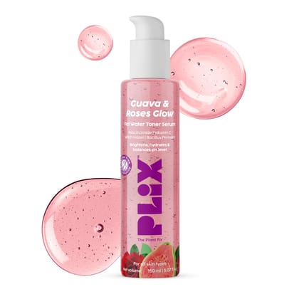 PLIX - THE PLANT FIX Guava & Roses Glow Fat Water Toner Serum | 2-in-1 Toner serum | Fades Blemishes, Tightens & Cleanses Pores | Soothes Redness & Irritated Skin | 150ml PLIX - THE PLANT FIX Guava & Roses Glow Fat Water Toner Serum | 2-in-1 Toner serum 