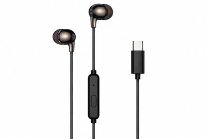 USB Type-C Wired Earphones with Microphone | Hi-Res Stereo Sound, Deep Bass, HD Calling, Noise Isolating In-Ear Earbuds | Plug & Play for Android Smartphones, Tablets & USB-C Devices (HF-76)