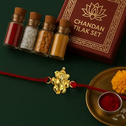 Pure 92.5 Silver Ganesha Rakhi