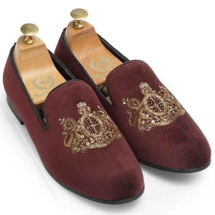 The Royal Seal Slipons (Wine)-EU 40 / UK 6 / Rust