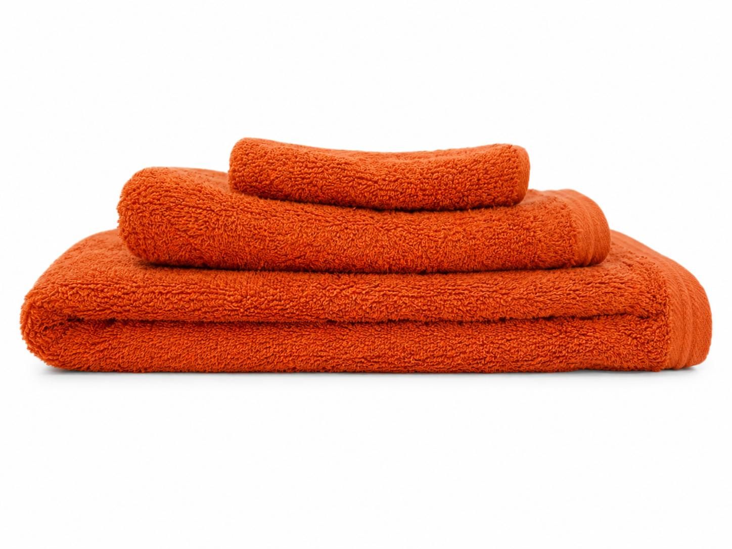 BLOSSOM GREEN DOBBY BORDER BATH TOWEL Set of 3 – 100% Cotton Ultra Absorbent Soft Towels, Bath Towel, Hand Towel & Face Towel Combo for Bathroom, Gym, Travel, Sports & Yoga for Men & Women (Orange)