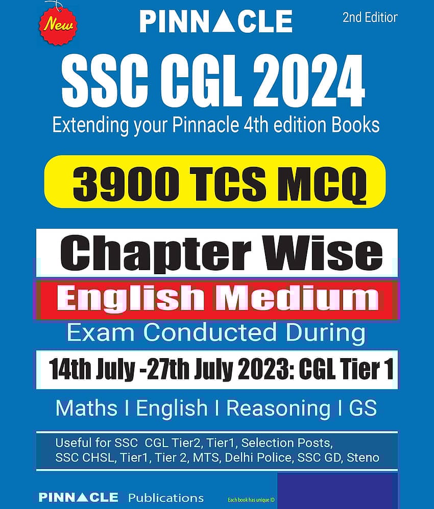 SSC CGL 2024: 3900 TCS MCQ Chapter Wise With Detailed Explanation English Medium