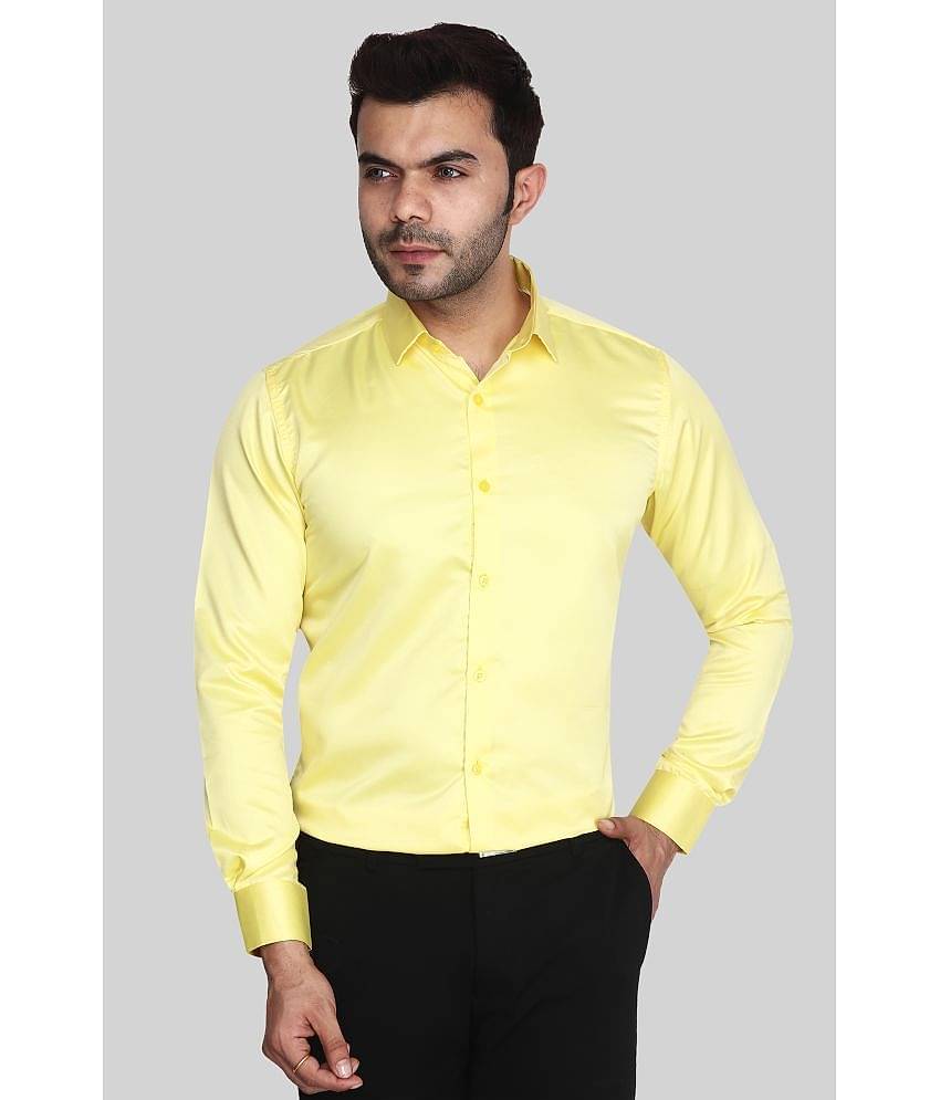 Comey Satin Slim Fit Solids Full Sleeves Men's Casual Shirt - Green ( Pack of 1 )