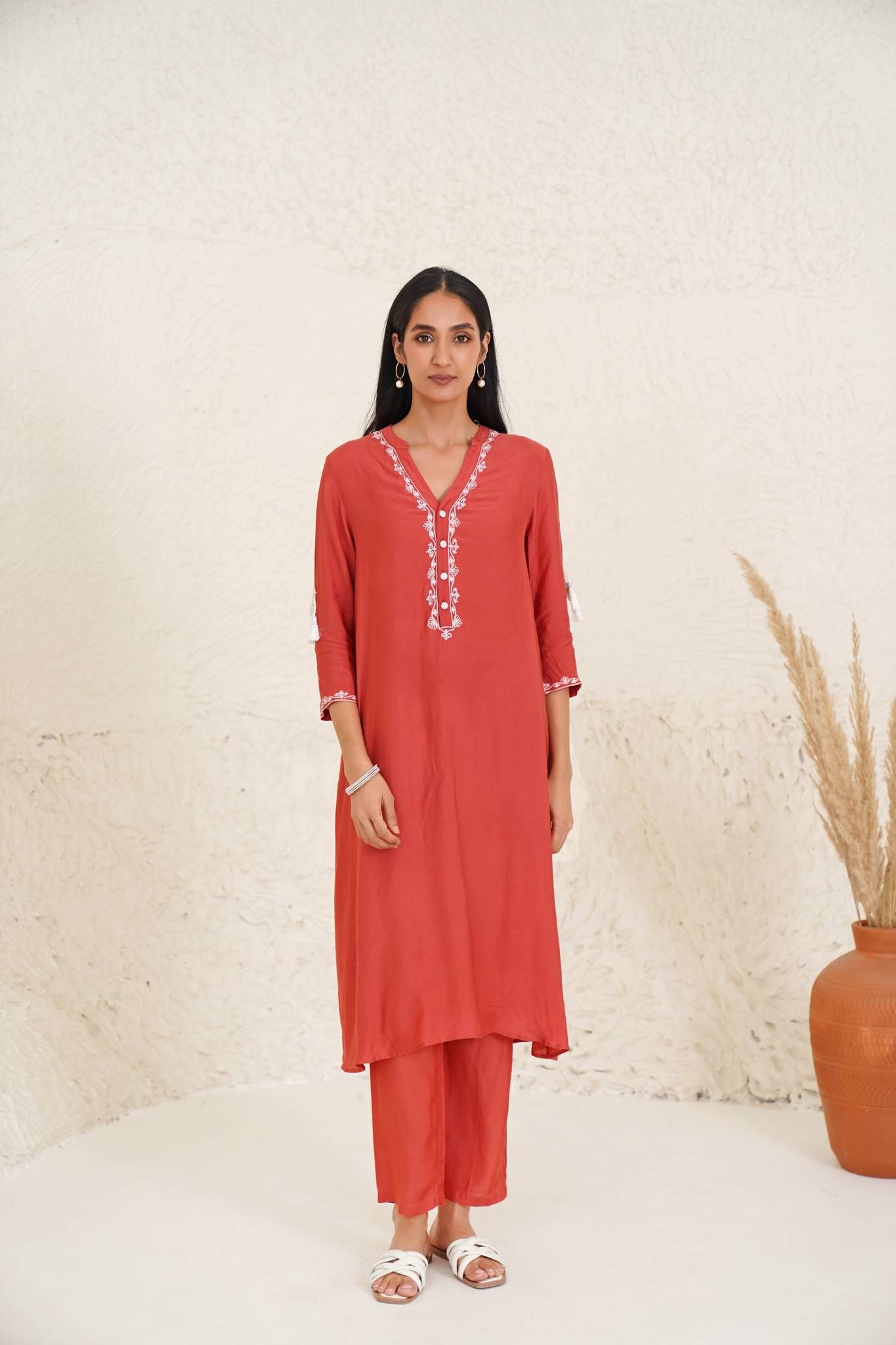 Carrot Foliage Kurta-XXS / Mecca Orange