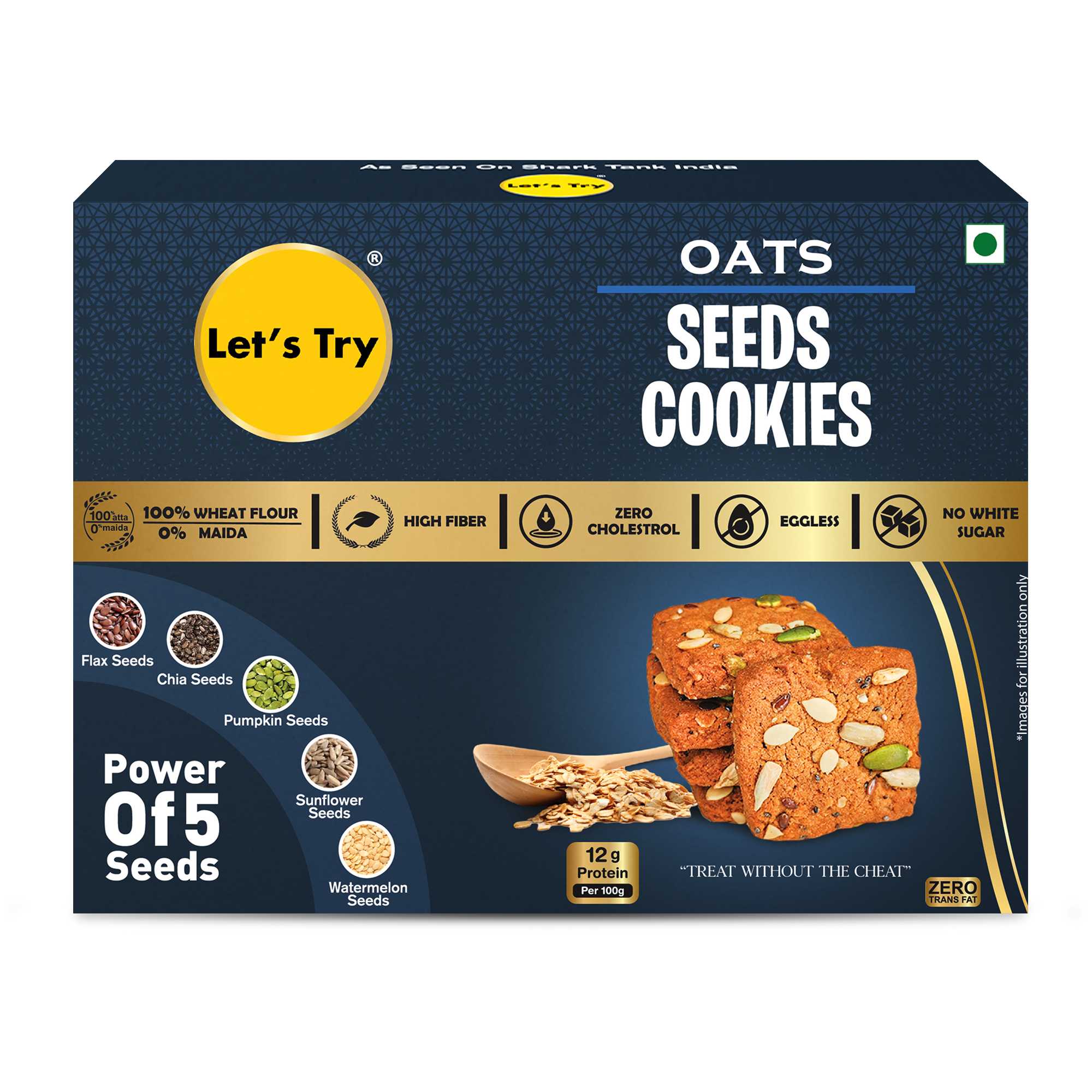 Let's Try Oats Seeds Cookies - 226g