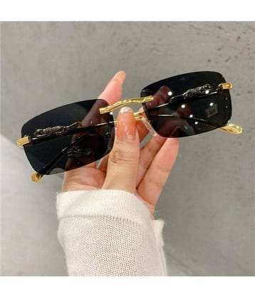 mahek accessories Black Rectangular Sunglasses ( Pack of 1 )