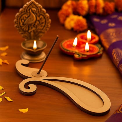 Dbeautify's Elegant Paisley MDF Incense Holder