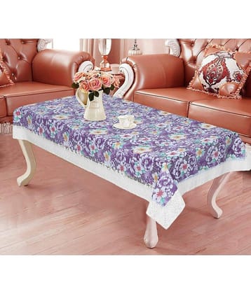 Printed PVC 4 Seater Rectangle Table Cover ( 150 x 92 ) cm Pack of 1 Red