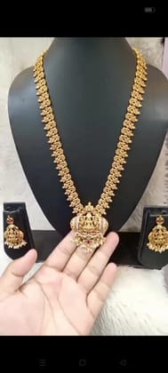 JYOTHI 1 Gram Gold Jwellery Long Haram Necklace Set