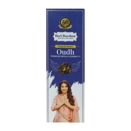 Hari Darshan OUDH - Premium Masala Agarbatti - Hand Rolled Natural Series Incense sticks 60gm