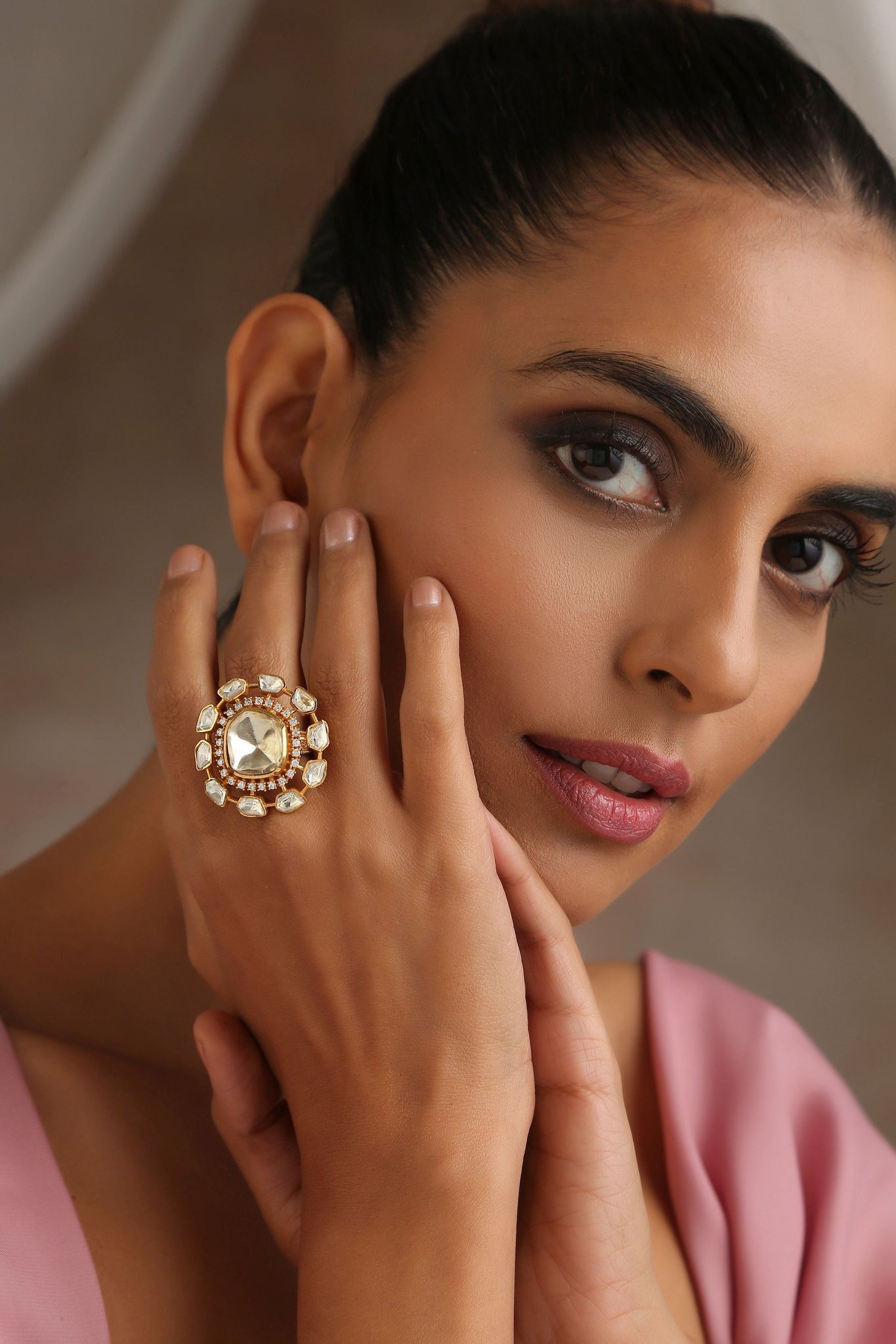 Sonam Gold Polki Ring-Polki