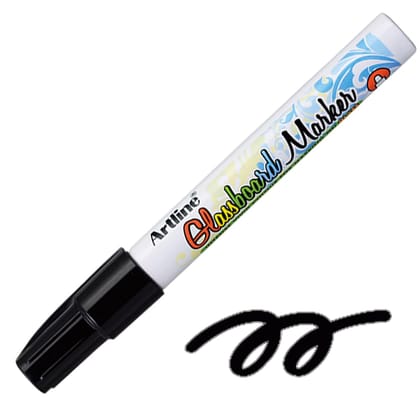 Artline Glassboard marker Pack of 12 (Black Colour) | For Writing On Glassboards In Offices, Schools, And Other Settings