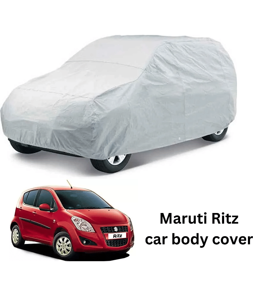 AKSMIT Car Body Cover for Maruti All Car Models Without Mirror Pocket ( Pack of 1 ) , Silver