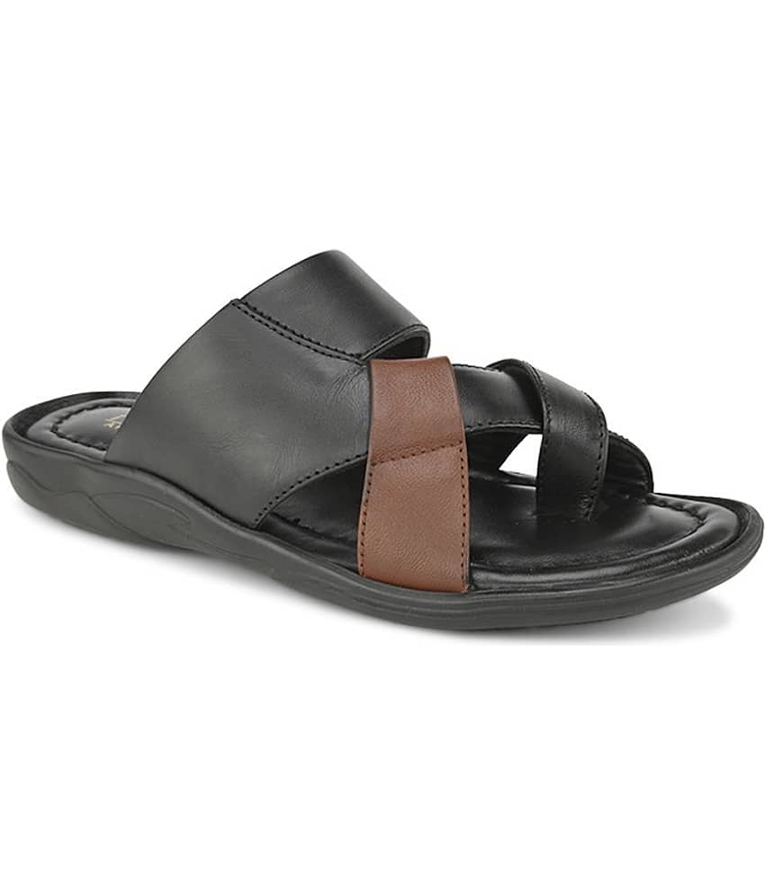Fashion Victim - Black Men's Leather Slipper