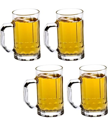Afast Beer Mug Glasses Set,  400 ML - (Pack Of 4)