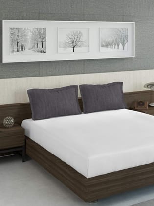 DDECOR - Esteem Textures Collection 100% Cotton Textures Pattern 210TC Set Of 2 Pillow Cover|46 CM X 68 CM| - Brown