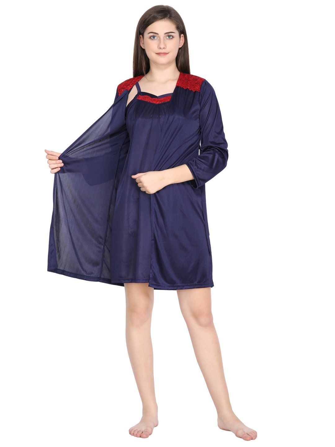 Klamotten Women's Satin Robe Set  DB100N