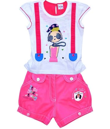 Me N My CLOSET Baby Girls 100% Cotton Tops & Bottoms Sets ( Multi )