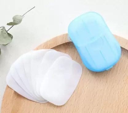 Mini Soap Paper for Hand Cleaning, School, Indoor, Outdoor, Travel, Camping (Green Colour)-Pack of 3