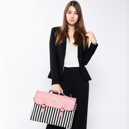 Lovevook Women's Laptop Bag Pink - Elegant Design with Multiple Compartments-Pink