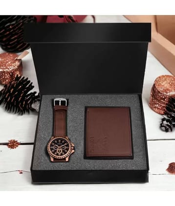 Lorenz Brown PU Analog Men's Watch