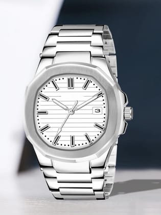 White Dial Date Function Analog Watch for Men LR147