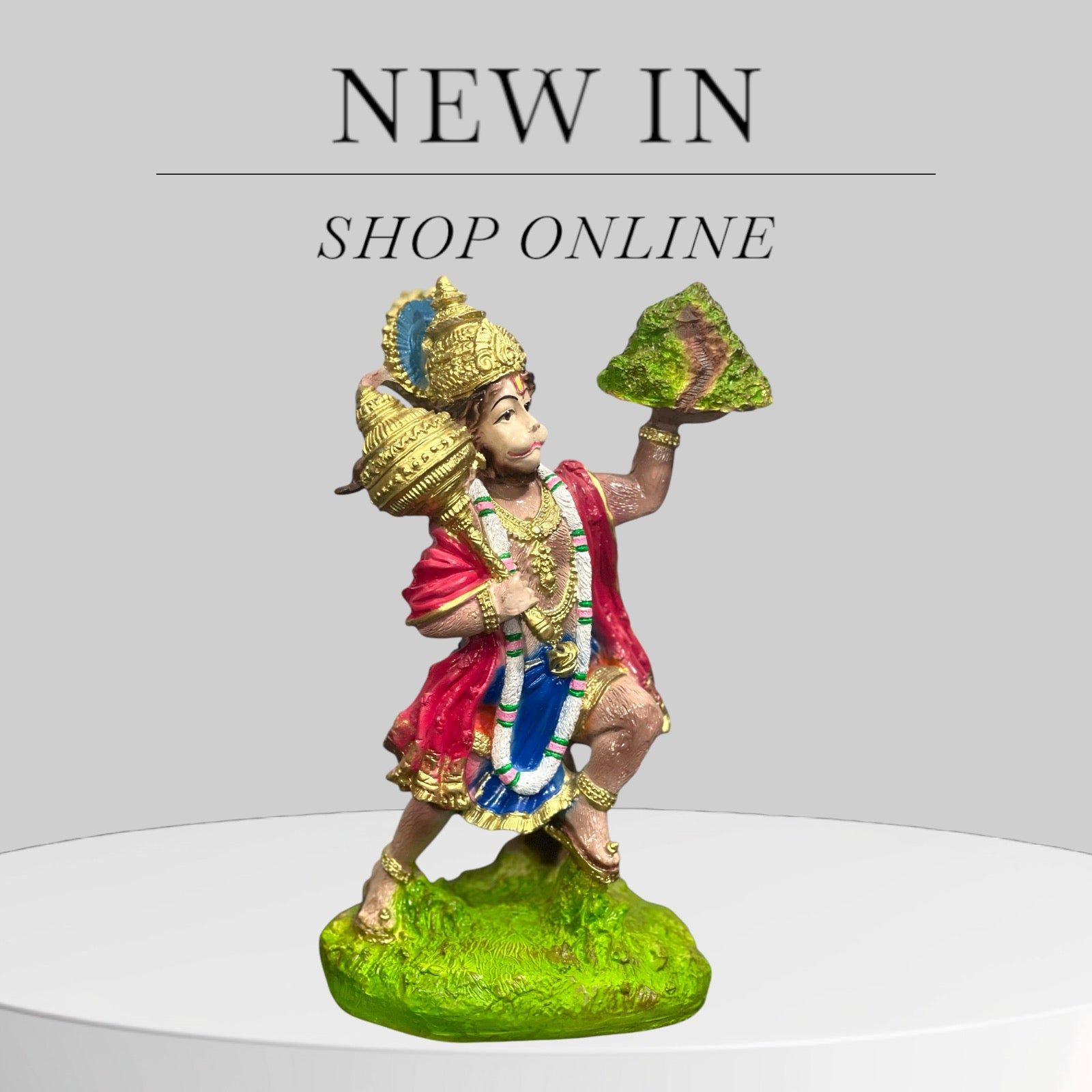 Lord Hanuman Bajrang Bali Standing Position Idol Statue Height 11 Inches-Poly Resin