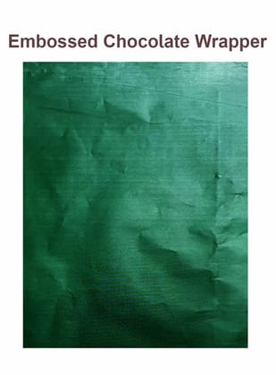 Cake Decor Chocolate Wrappering Foil, Embossed Chocolate Wrapper, 150 Sheets - 10in x 7in - Dark Green