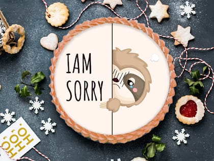 I Am Sorry Photo Cake