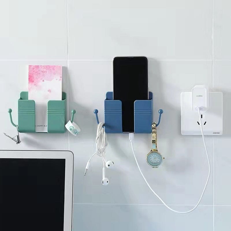 Multi-functional Wall Mounted Phone Holder with Hooks-Pack of 4 @ ₹699
