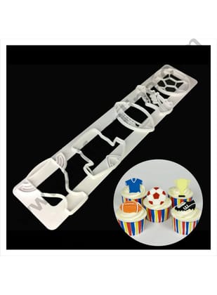Cake Decor 1 Pc Sports Trophy Football Tappet Cutter Plastic Fondant Cutter Gumpaste Cutter