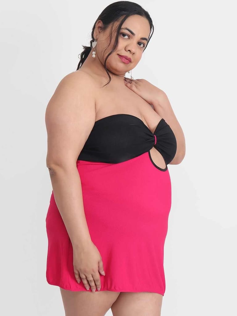 Plus Size Sexy Pink Bridal Babydoll Bikini Dress for Honeymoon BB5C - Nightwear & Loungewear | Buy online on ZillyBuy