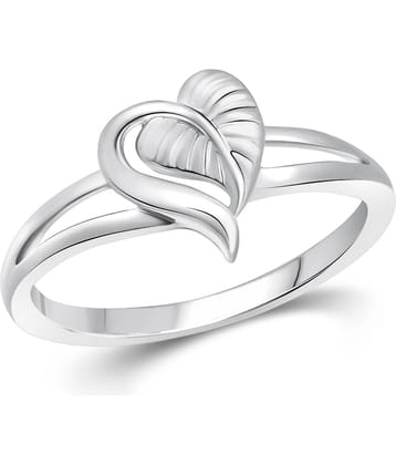 Vighnaharta Cute Leafy  Heart CZ Gold Plated Ring for Women  [VFJ1636FRG10]