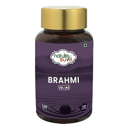 Nature Sure Brahmi Vati for Brain Health, Memory Boost and Mind Relaxation - 120 Tablets-1 Pack