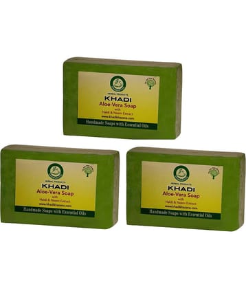 Khadi Herbal Aloe-Vera Soap 125 gm Pack of 3