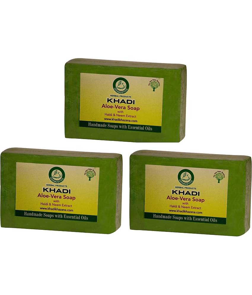 Khadi Herbal Aloe-Vera Soap 125 gm Pack of 3