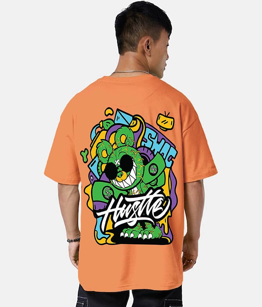 Veirdo Pack of 1 100% Cotton Oversized Fit Men's T-Shirt ( Blue )