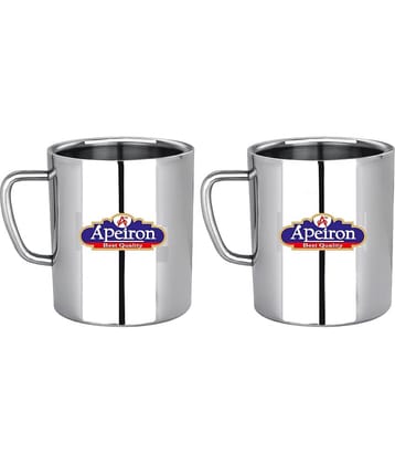 APEIRON Steel Sobar Mug set Tea Cup 2 Pcs 300 ml