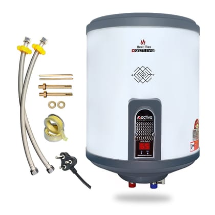 Activa 25Ltr Storage (2kva) BEE 5-Star Rated Anti Rust Coated Geyser Heat-Max (0.7MM SS Tank) With Digital Display, Suitable For High Rise Buildings, Comes With 5 Years Warranty Activa 25Ltr Storage (2kva) BEE 5-Star Rated Anti Rust Coated Geyser Heat-Ma