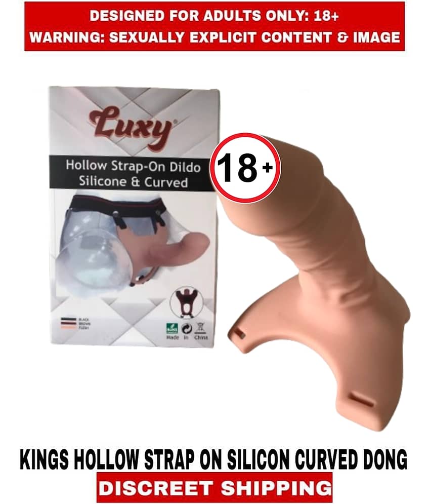 Male Sex Toys Adult Concept L U X Y Hollow Strap-On Dildo Silicon And Curved Dong Strap-On For Men