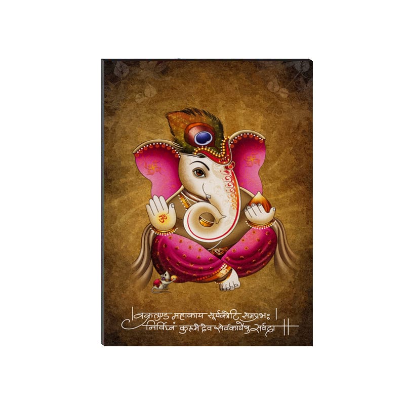 6MM MDF Lord Ganesha Satin Matt Texture UV Art Painting