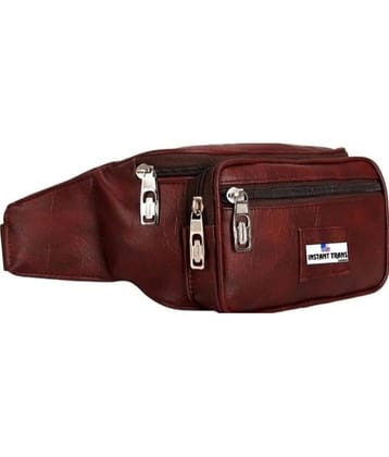 TRANSLUGGAGE Leather BROWN Waist Pouch