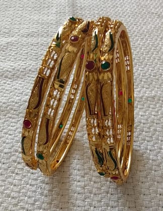 Exquisite Gold Plated Bangles