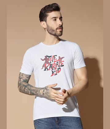 Glito Pack of 1 Cotton Blend Slim Fit Men's T-Shirt ( Off-White )